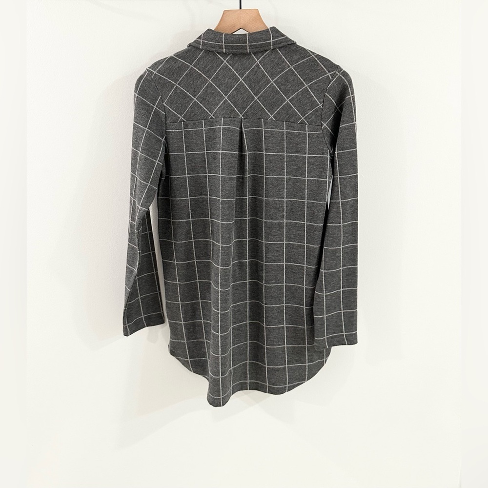 Soft Surroundings Button Front Windowpane Tunic G… - image 5